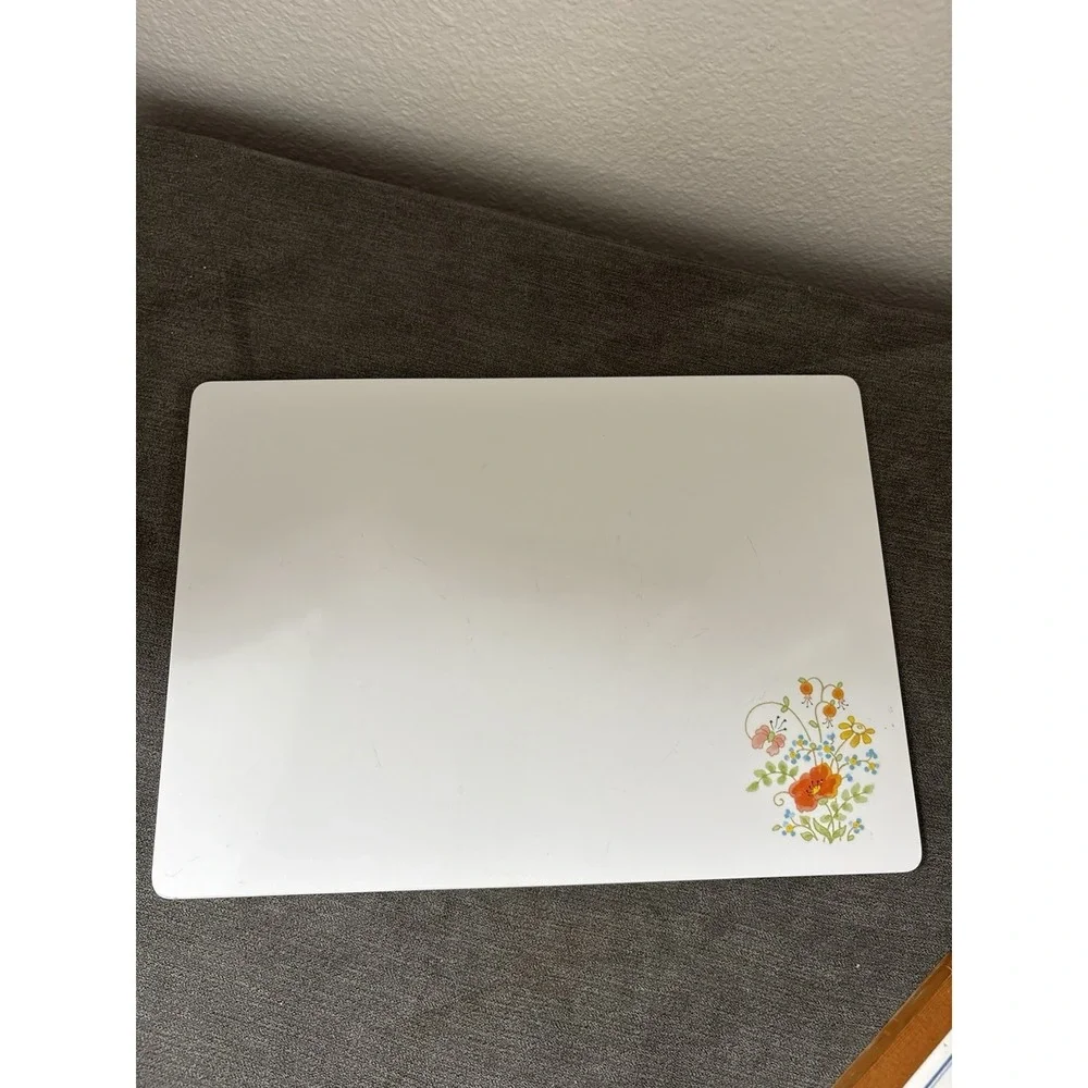 Vintage Corning Ware Wildflower Counter Saver Glass Cutting Board 14x10